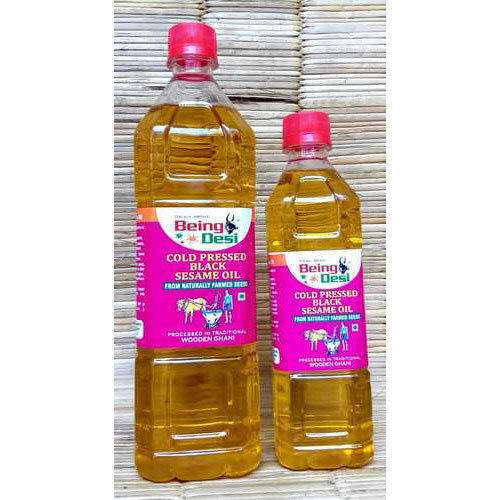 Cold Pressed Sesame Oil Extracted On Wooden And Stone Ghani