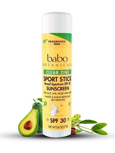 Babo Botanicals Broad Spectrum UVA/UVB SPF 30 Clear Zinc Sunscreen Stick