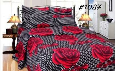 Floral Print 3D Bed Sheet