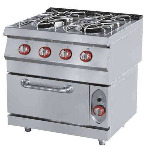 Four Burner Commercial Gas Range With Oven