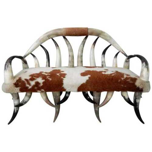 Natural Horn Chair And Table