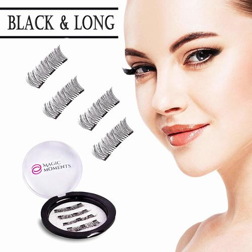 1 Pair / 4 Pcs - False Magnetic Eyelashes