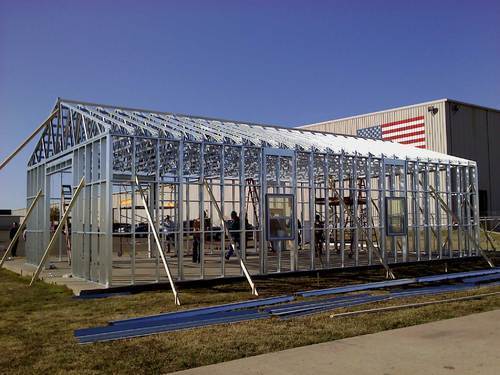 Pre Engineered Building - Steel Material, Galvanized Surface Treatment, Silver Color | Easily Assembled, Eco Friendly, Modular Design