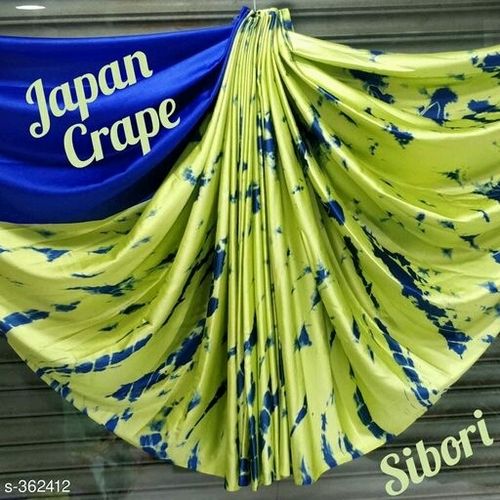 Printed Japan Crepe Silk Sarees