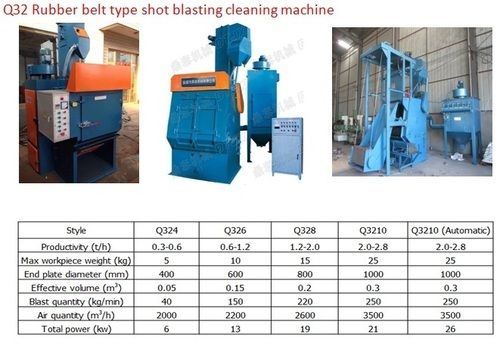 Crawler Rubber Belt Tumble Type Shot Blasting Machine