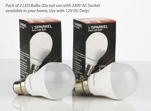 Sparkel 12V 5W x 2 DCV B22 Holder Solar LED Bulbs