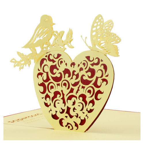 Valentine 3D Pop Up Cards For Heart Angel Anniversary, Love, Wedding