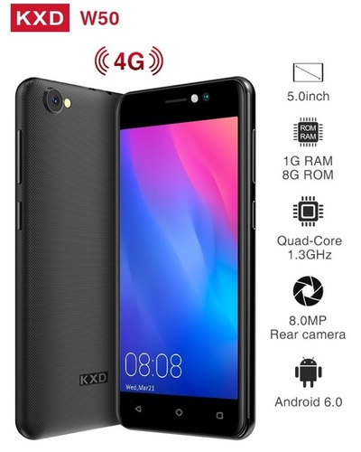 W50 Black, 8Gb Mobile Phone (Kxd) Android Version: Android 6.0