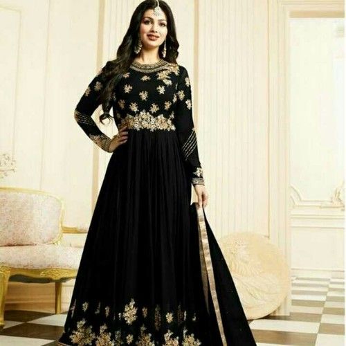 Ladies Anarkali Full Sleeves Georgette Suit