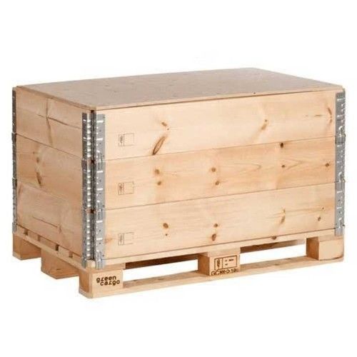 Wooden Pallet Collar - Durable Wooden Material, Stackable Design with Customizable Logos and Color Stains