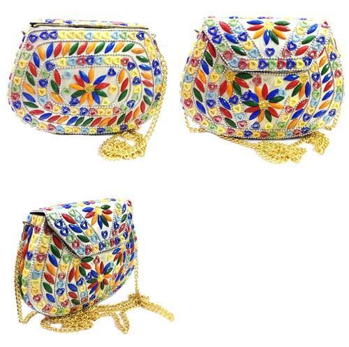 Beaded Metal Hand Bag