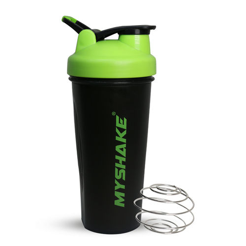 Protein Shaker Bottle for Sports with Silicon Flip 600ML (Green)