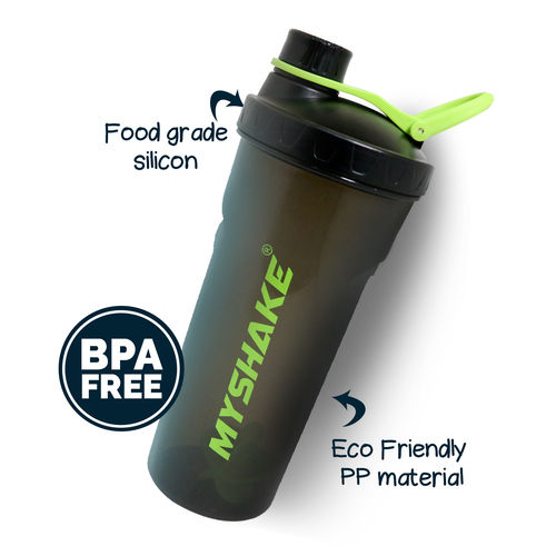 Myshake Lock Protein Shaker Bottle 600ML (Green)