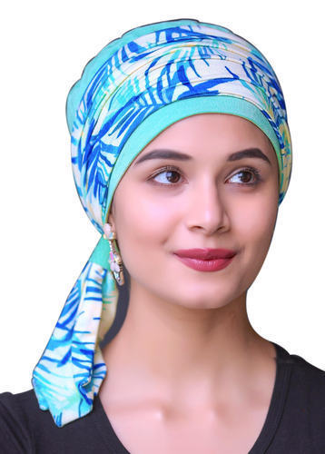 Black Cancer Therapy Head Wrap Turbans Chemo Hats