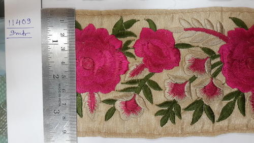 Natural Flower Design Embroidery Lace