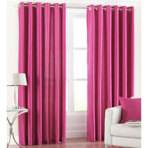 Pink Color Plain Curtain