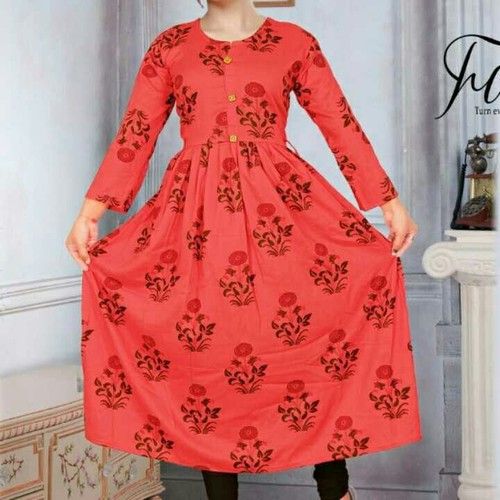 Washable Rayon Fabric Printed Kurti 