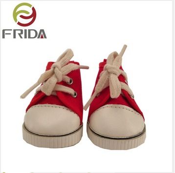 New Trend Mini Red Canvas Doll Shoes For 18 Inch