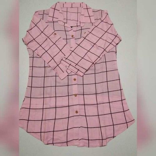 Dry Cleaning Soft Fabric Pink Kurti