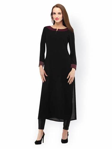 Ladies Fancy Black Kurtis Design: Modern