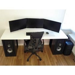 Plywood Office Computer Workstation