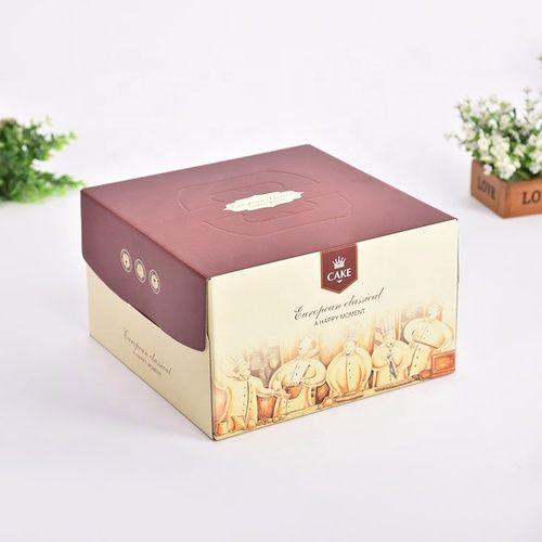 General Embossing Process Foldable Food Grade Cardboard Cake Boxes For Cake Packaging