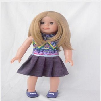 Picture Shown Frida Dark Blue Skirt For 18 Inch Vinyl Doll Accessories