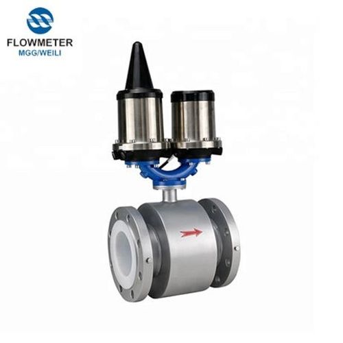 Silver 3.6V Lithium Battery Powered Rs485 Electromagnetic Flowmeter