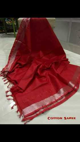 Cotton Saree With Zari Border