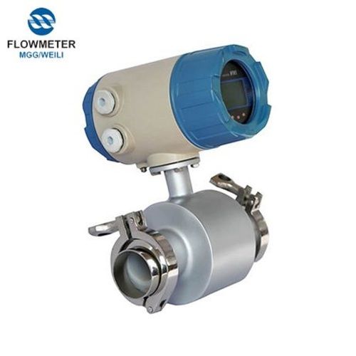 Silver Water Milk Analog Magnetic Electromagnetic Flow Meter