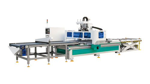 Blue 3 Axis Woodworking Cnc Router And Engraver Machine Center With Automatic Loading And Unloading System