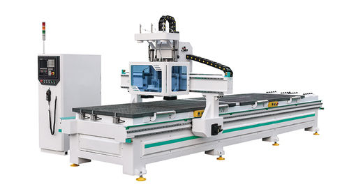 Blue 4X8 Feet Woodworking Cnc Router Machine With Double-Working-Table