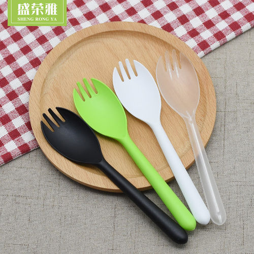 Black Disposable Coloured Plastic Spork