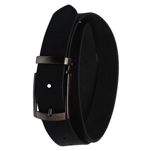 Mens Formal A25 Black Harness Leather Belt