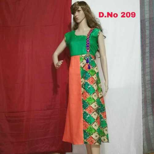 Ladies Fancy Kurti Fabric - Premium Silk Various Colors | No Fade Washable Suitable for All Seasons