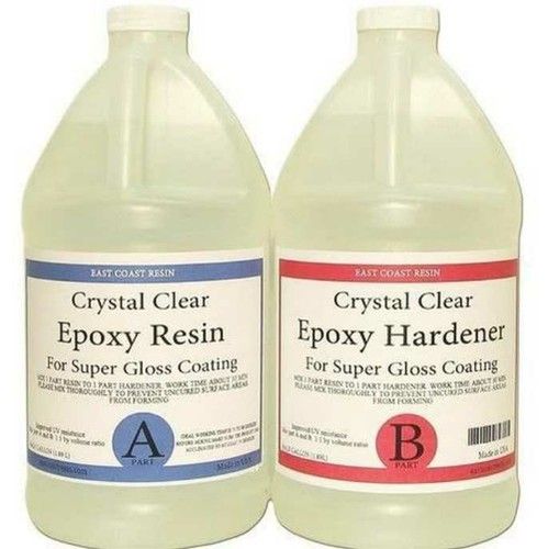 White epoxy resin + hardener –