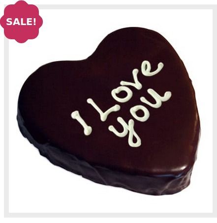 Anniversary Heart Shape Chocolate Cake