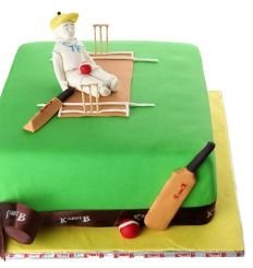 Mouth Watering Taste Cricket Mania Cake