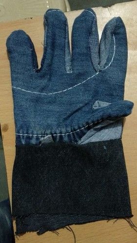 Plain Jeans Cotton Hand Gloves