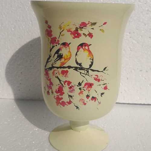 Bird Printed Hurricane Vases