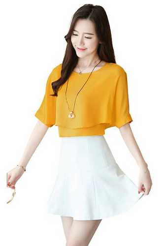 Mustard Yellow Western Ladies Top