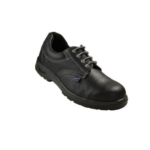 Vaultex Lite Safety Shoes - Full Grain Leather, Size 5 to 12, Black | PU Direct Moulded Sole with Optional Steel Midsole, Anti Static, MAT