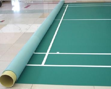 Green Movable Badminton Court Flooring