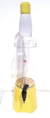 White Beer Tower Drink Dispenser 2 Liter Bottle Shape