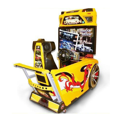 Yellow Coin Operated Lcd Video Game