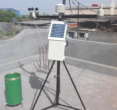 Weather Monitoring Station - White Color, Digital Display | Atmospheric Temperature, Humidity, Pressure, Wind Speed Measurement