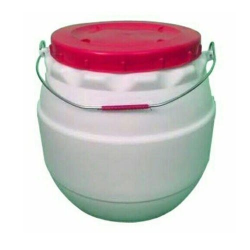 White 15 KG Dahi Matka HDPE Jars