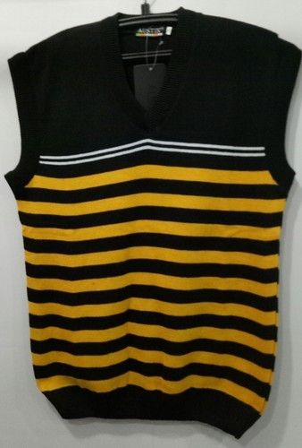 Mens Stripe Design Sleeveless Pullovers