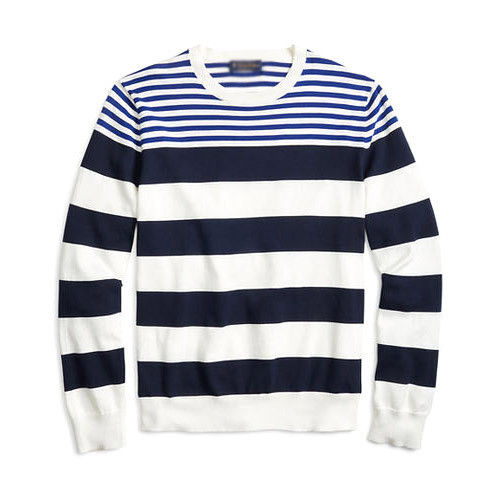 Call Station Keypad Mens Striped Winter Pullover