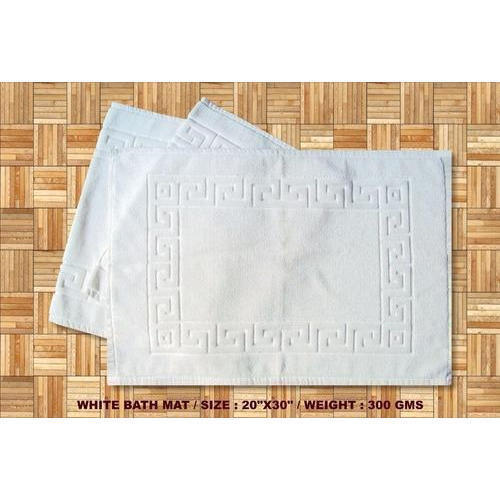 Plain White Hotel Bath Mat